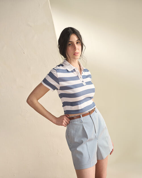 Polo Cropped De Punto